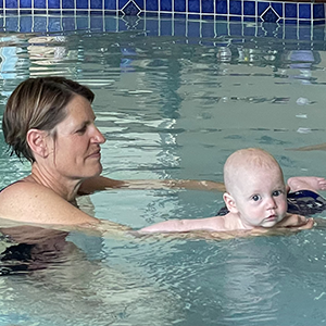 Photo of beginner swim lesson